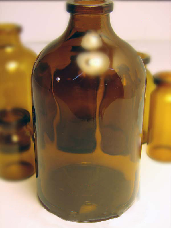 RLS 100ml Molded Amber Glass Serum Vials (Qty. 63)