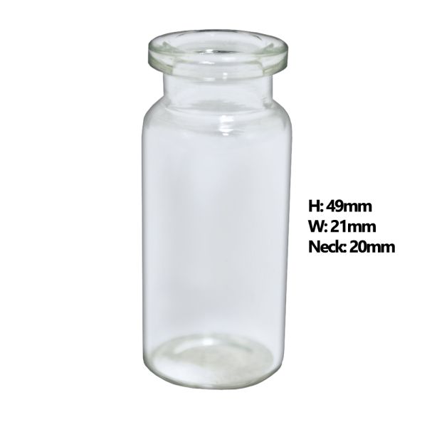 RLS 10ml Tubular Clear Glass Serum Vials