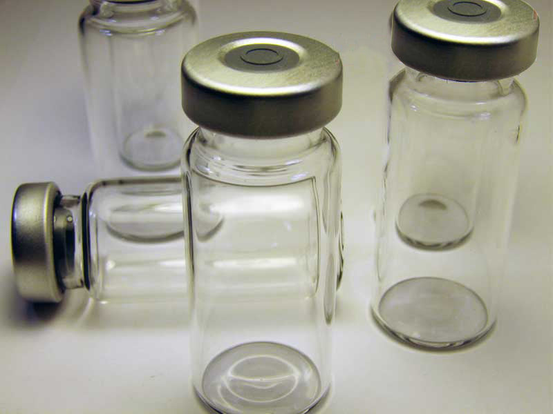 10ml-20mm Clear Sealed Sterile Glass Vial, Silver, Qty. 25