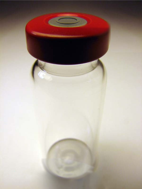 ALK-10ml Clear Sealed Sterile Glass Vial, Red, Qty. 1
