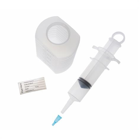 Amsino Amsure Enteral Feeding/Irrigation Kits & Trays, Piston Irrigation Kit Includes: 500cc Graduated Container, 60cc Thumb Control Ring Syringe, AS126