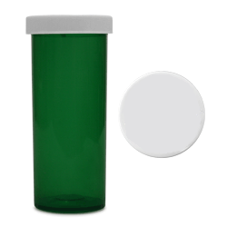 Colored Capsule Bottles Green Color - 20 Dram Size (Qty.12)