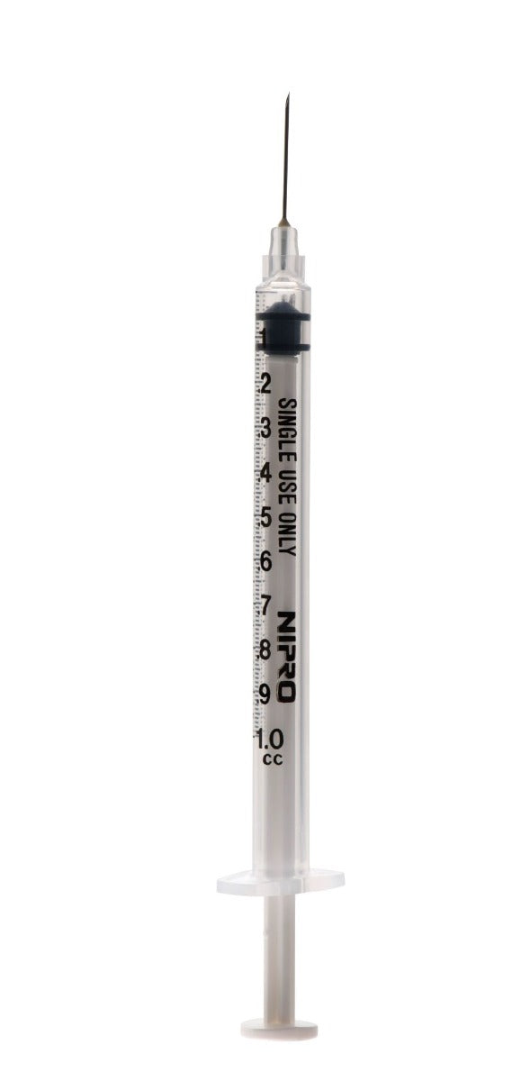 Nipro Dose-Saver Syringe & Needle, 3cc x 22g x 1.5", BX 100