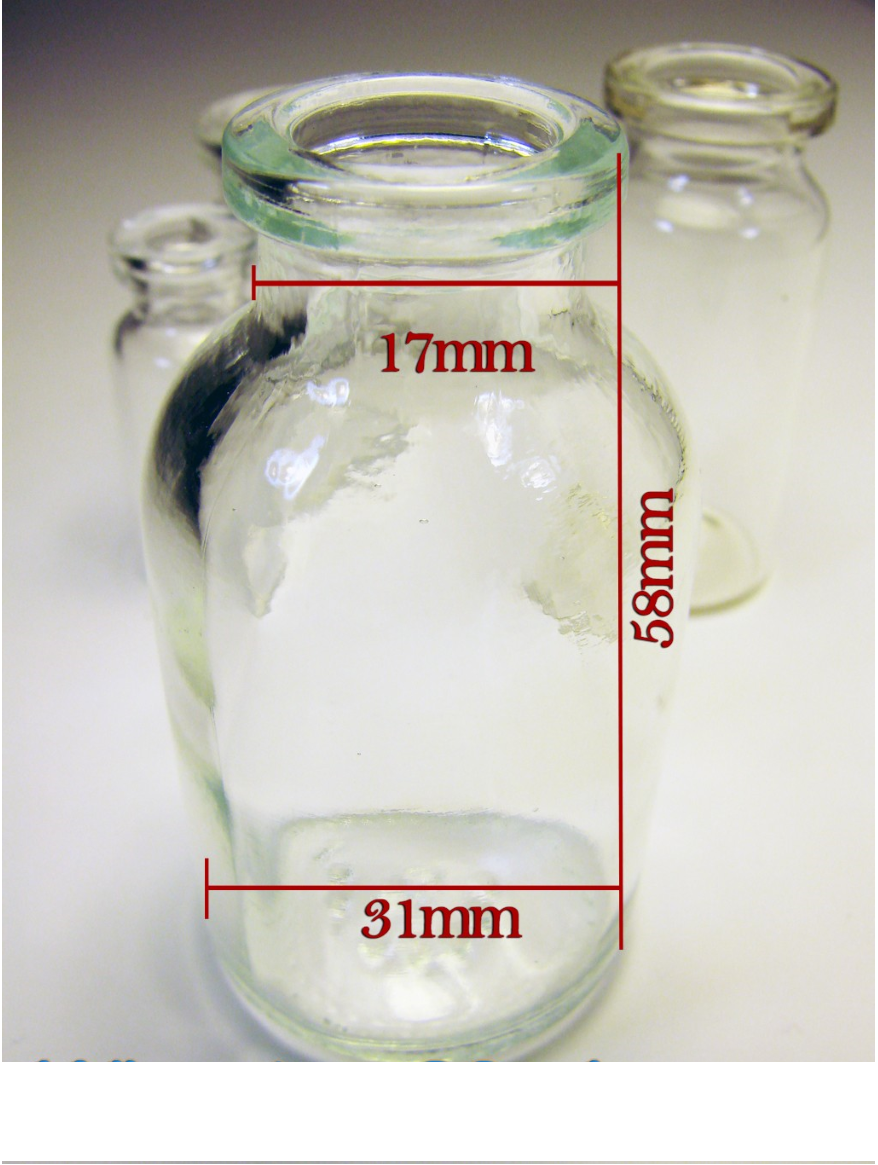 MLS 20ML Molded Clear Glass Serum Vials (Qty. 120)