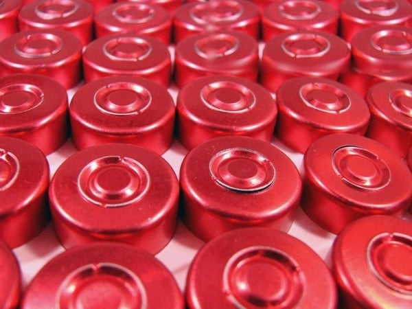 20mm Flip Top Aluminum Seal - Translucent Light Red (Qty. 100)