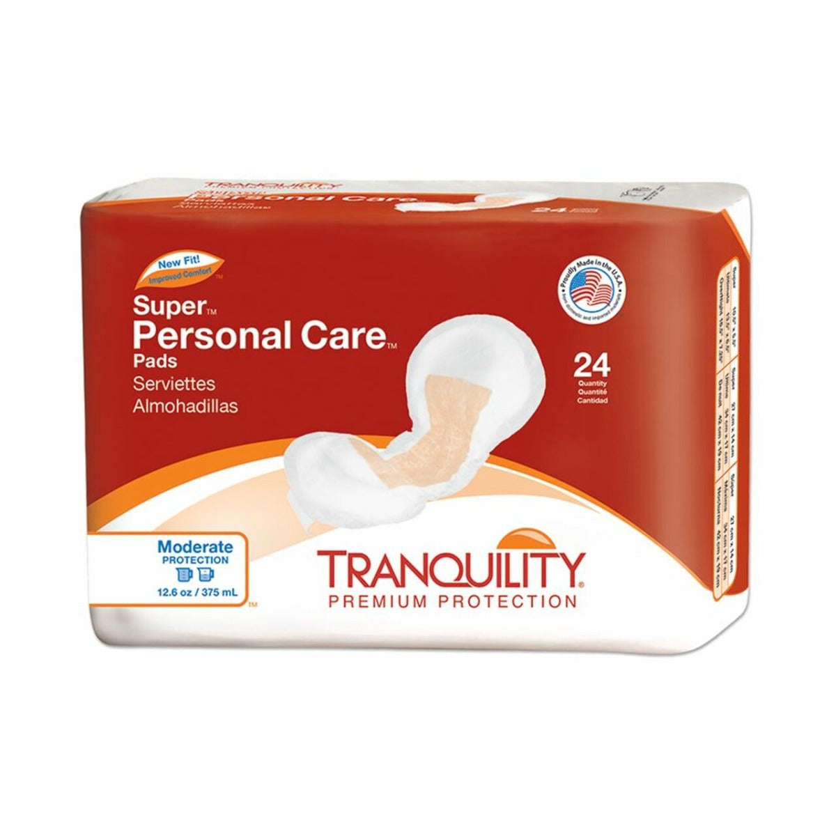 Tranquility Personal Care Incontinence Pads - Ultimate 2381 - Bag of 24