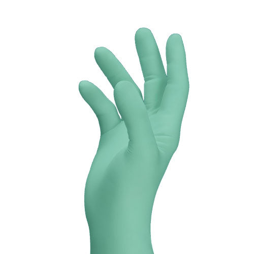 Micro-Touch Affinity by Ansell 100% High Performance Neoprene Exam Grade Gloves, 6.3 mils, Green, Medium, Box of 100