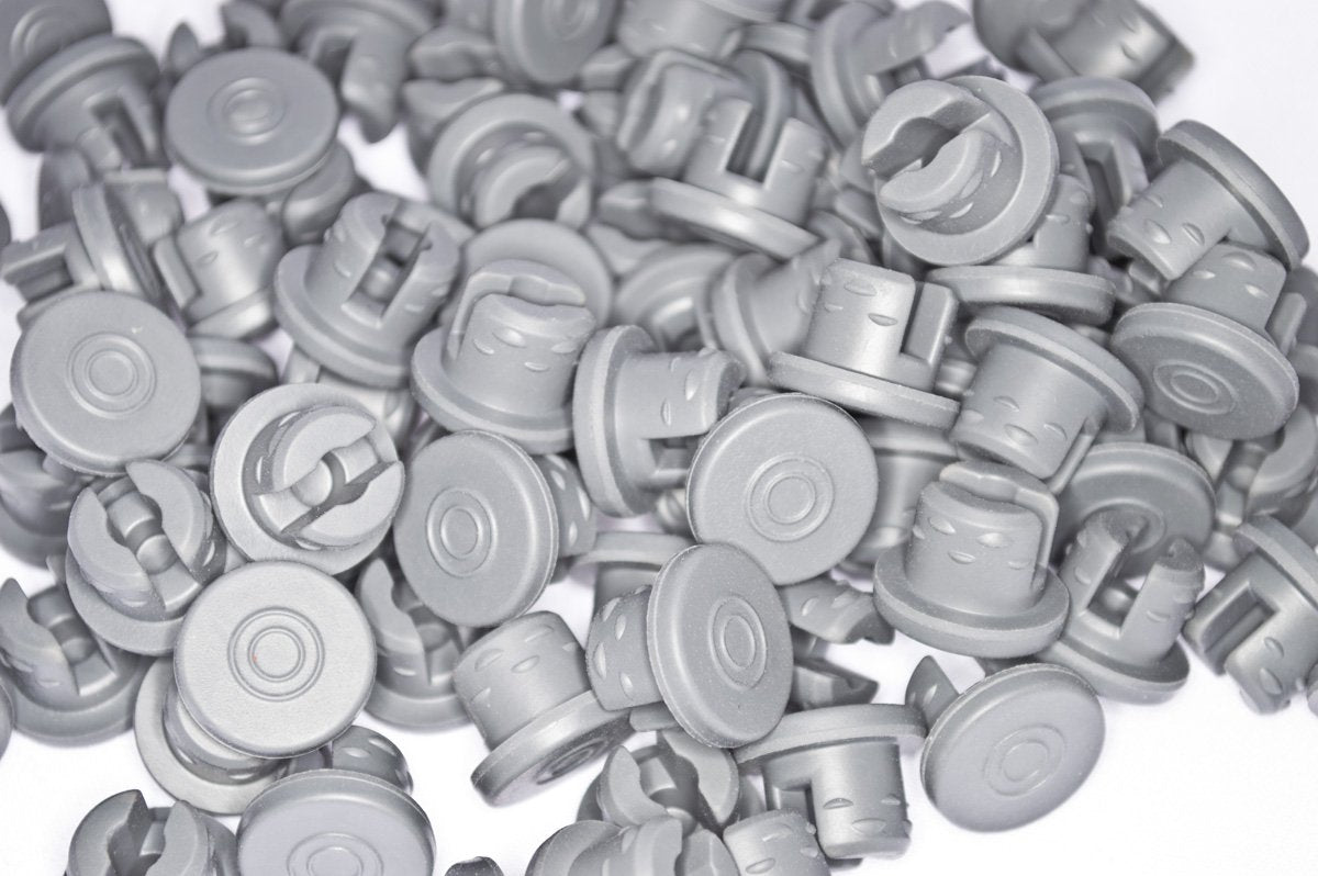 13mm Lyophilization Stoppers 2-Pronged Gray (Qty: 1000)
