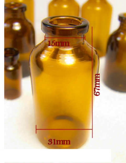 RLS 30ML Tubular Amber Glass Serum Vials (Qty. 192)