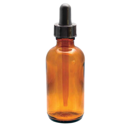 2oz Empty Amber Glass Dropper Vial
