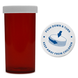 Colored Capsule Bottles Red Color - 30 Dram Size (Qty. 12)