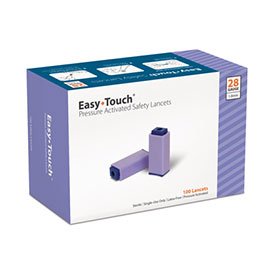 Easy Touch 28g Pressure Activated Lancets Box of 100