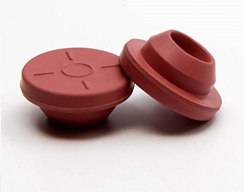 Red Butyl Rubber Stopper, 20mm, Qty. 25