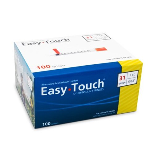 Easy Touch Diabetic Syringes: 27g, 28g, 29g, 30g, and 31g
