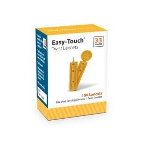 Easy Touch 33g Twist Lancets Box of 100