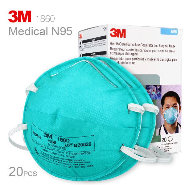 3M™ N95 1860S Small Health Care Particulate Respirator & Surgical Mask Box of 20