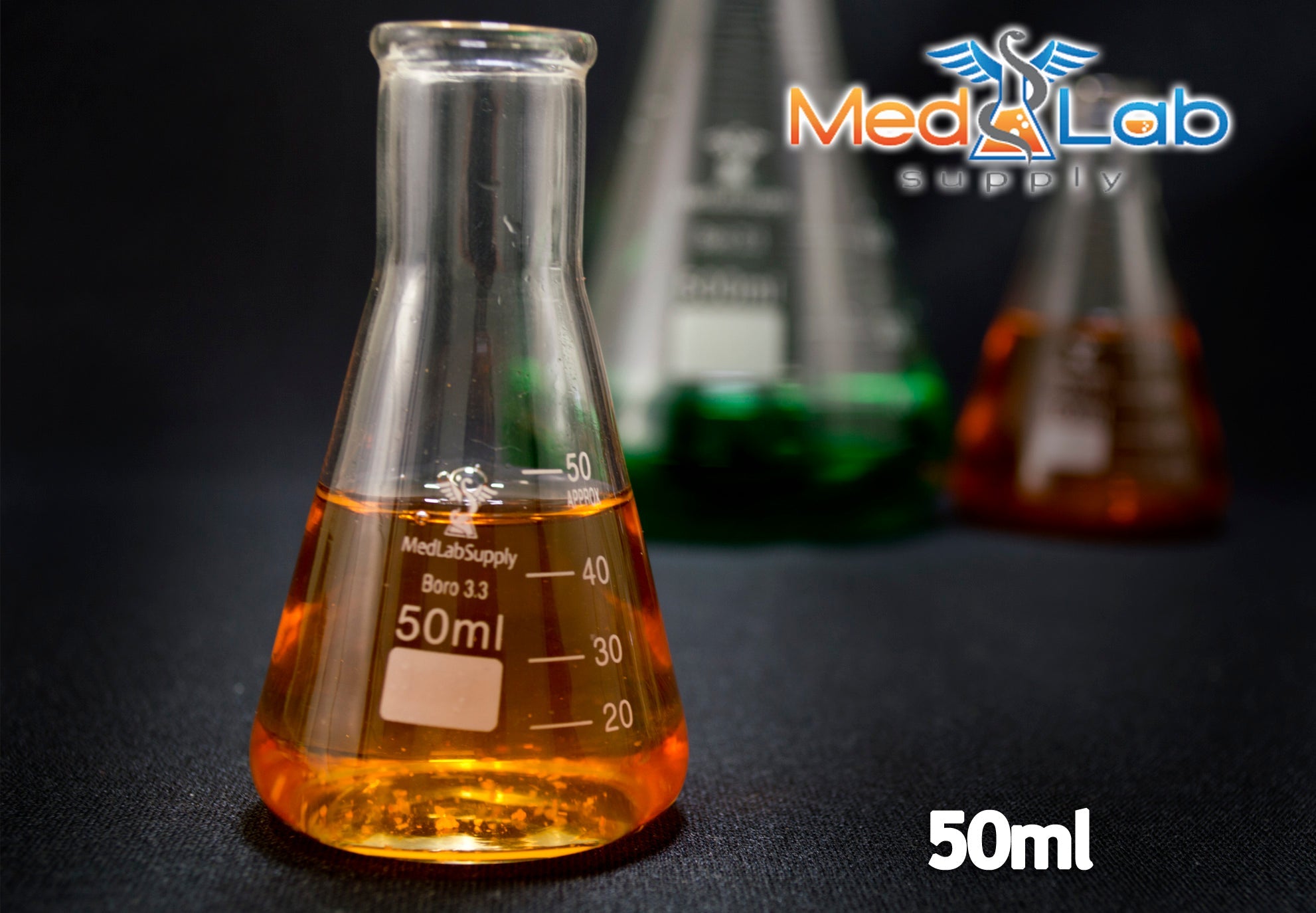 MLS 50ML Glass Erlenmeyer Flask, Graduated, Each