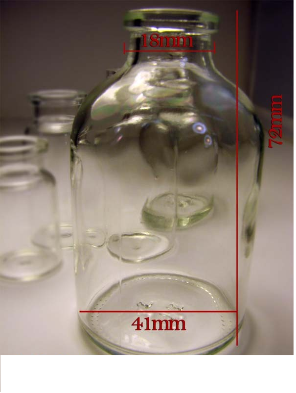 RLS 50ML Molded Clear Glass Serum Vials