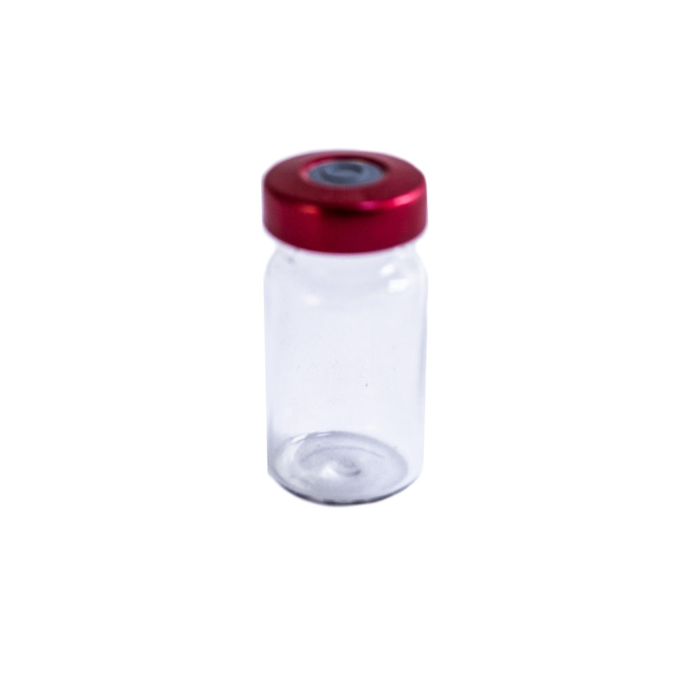 ALK-5ml Clear Sealed Sterile Glass Vial, Red, Qty.1