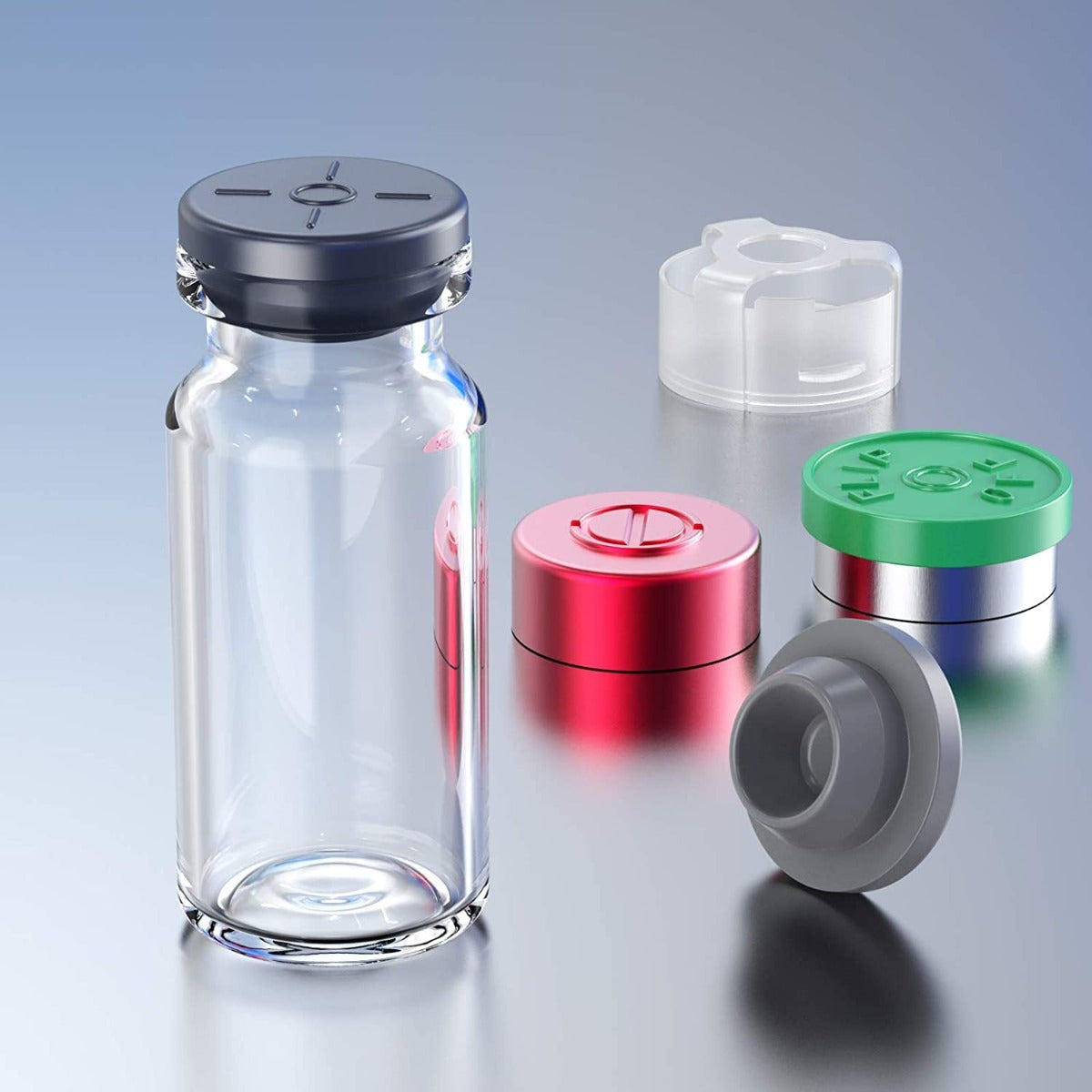 Gray Butyl Rubber Stopper, 20mm, Qty. 100