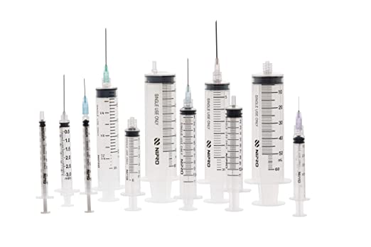 Nipro Luer Lock Syringe & Needle, 5cc x 20g x 1", BX 100