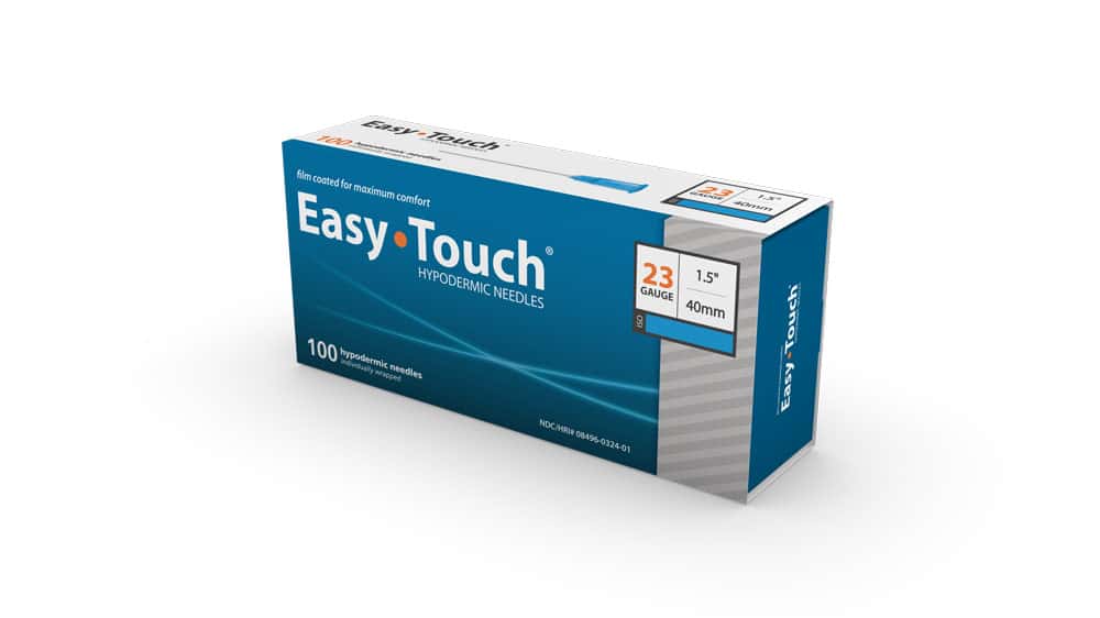 Easy Touch Sterile Hypodermic Needle, Box of 100