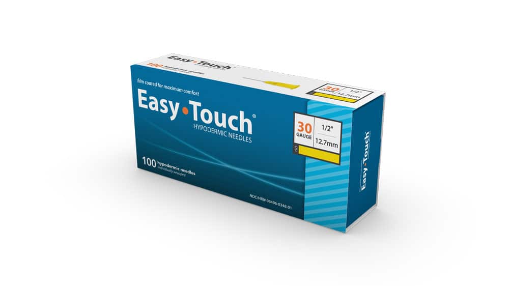 Easy Touch Sterile Hypodermic Needle, Box of 100