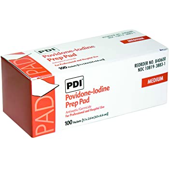 PDI PVP Iodine Prep Pads, 1.1875" x 2.625", Qty. 100