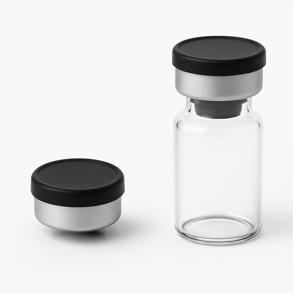 13mm Flip Top Aluminum Seal - Black (Qty. 5000)