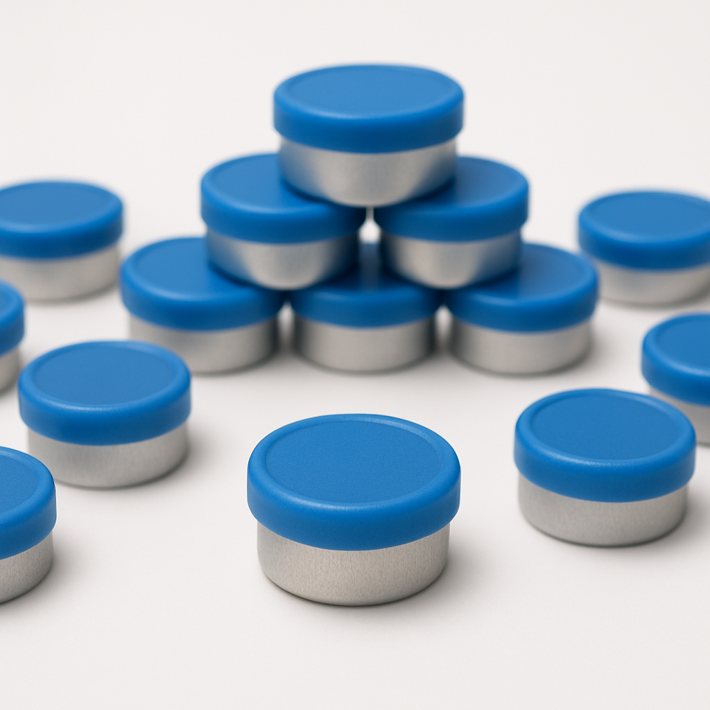 13mm Flip Top Aluminum Seal - Light Blue (Qty. 100)