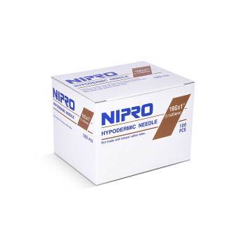 Nipro Sterile Hypodermic Needles, Box of 100