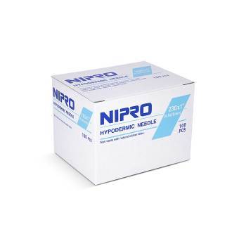Nipro Sterile Hypodermic Needles, Box of 100