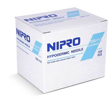 Nipro Sterile Hypodermic Needles, Box of 100