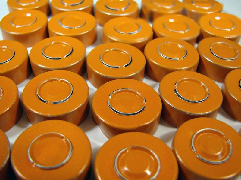 20mm Aluminum Seal - Orange (Qty. 100)