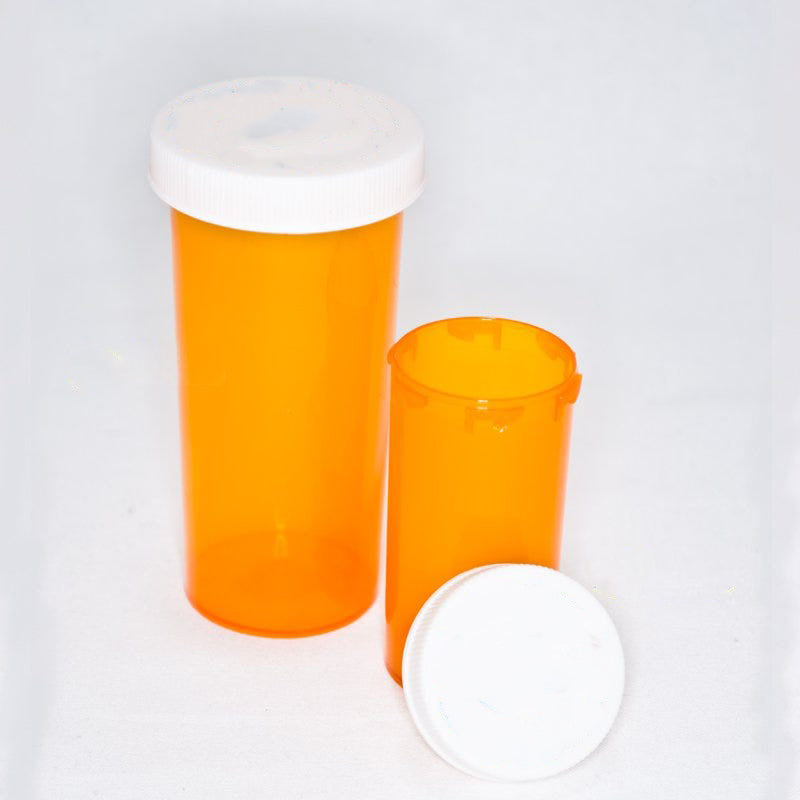 Colored Capsule Bottles Amber Color - 16 Dram Size