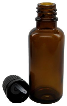 30ML Empty Amber Glass Vial with Euro-Dropper & Screw Cap