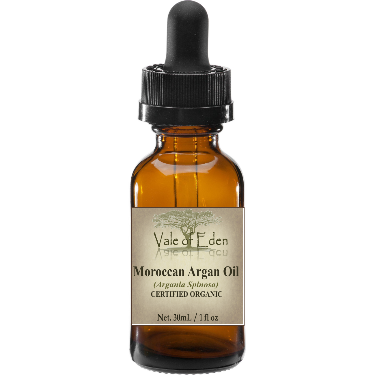 Moroccan Argan Oil, Certified Organic, Virgin, Cold Pressed, 1oz w/Dropper