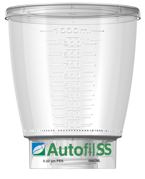 1000mL Autofil SS PES Bottle Top Filter, Funnel only, 0.22um, Qty. 1