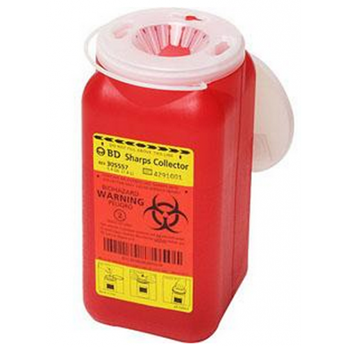 1.4 Quart Red BD Sharps Container