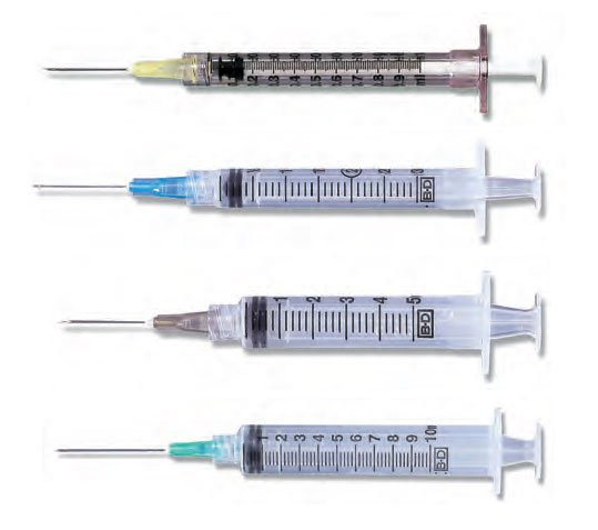 BD Luer-Lok Syringe, PresicionGlide Needle, 3ML 25g x 1.5", 100/BX, 309582