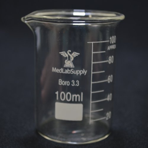 100ml Low Form Graduated Glass Beakers, Qty. 1