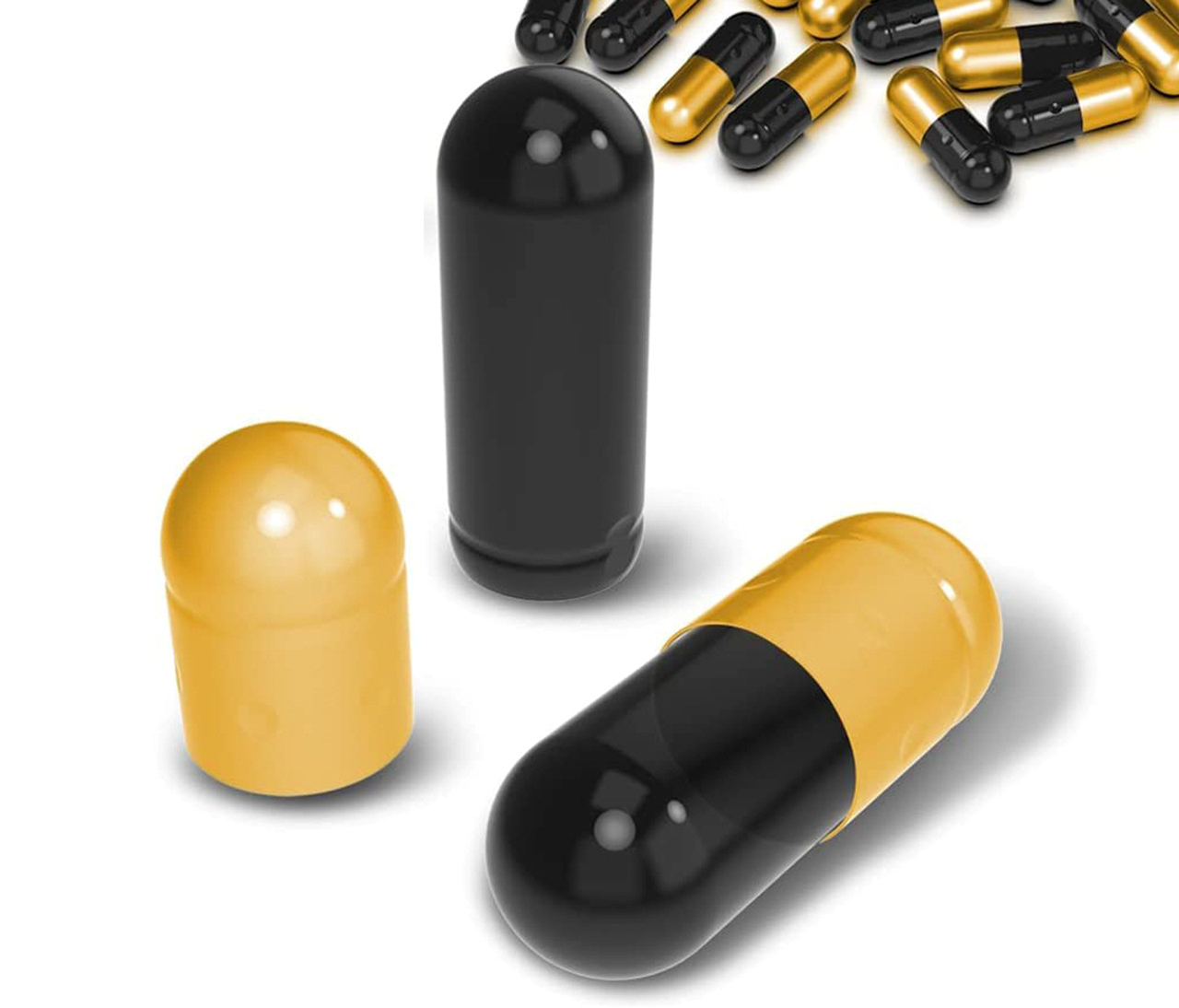 Size 00 Empty Gelatin Capsules in: 500, 1500, 2500, & 5000 packs (please click view all color options)