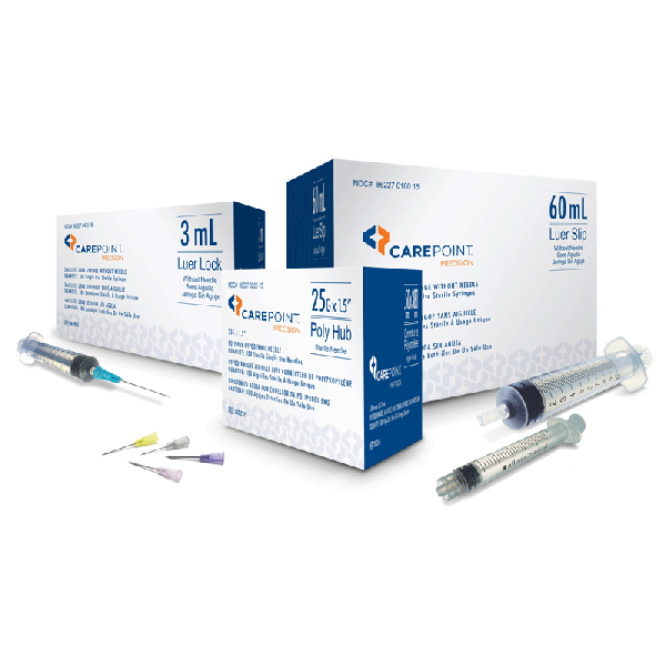 CarePoint 3mL Luer Lock Syringe & Needle Combo – Box of 100