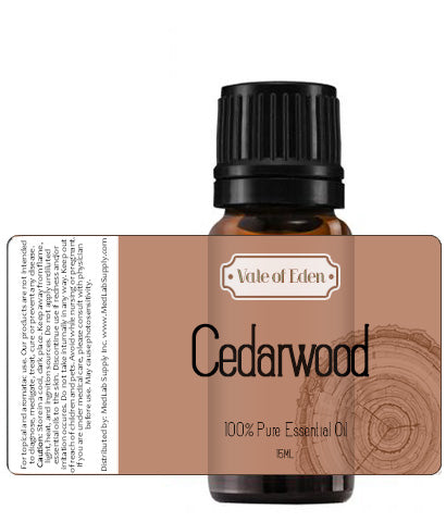 Cedarwood Pure Essential Oil 15ml, By Vale of Eden