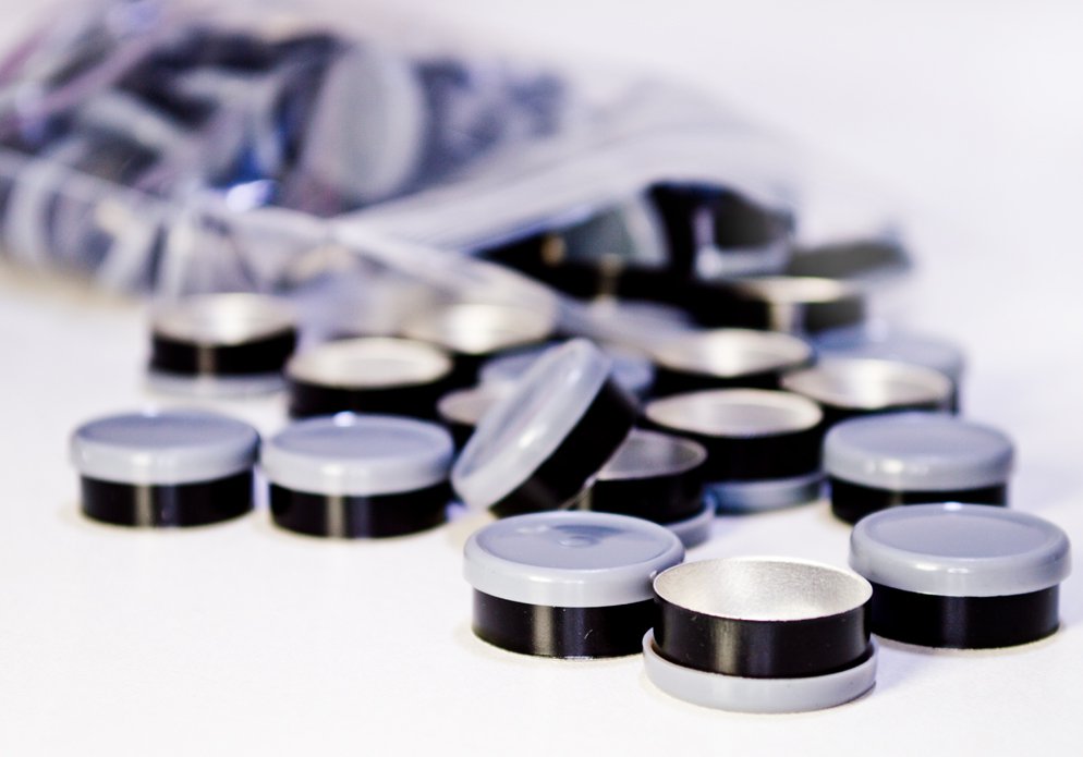 20mm Dual Tone Flip Top Seal (Charcoal/Black) Qty.100