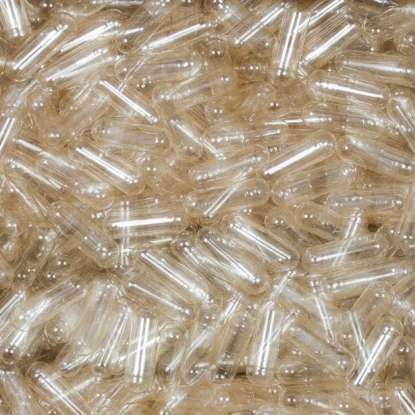 Clear Empty Gelatin Capsules, Size 0, 2500 count