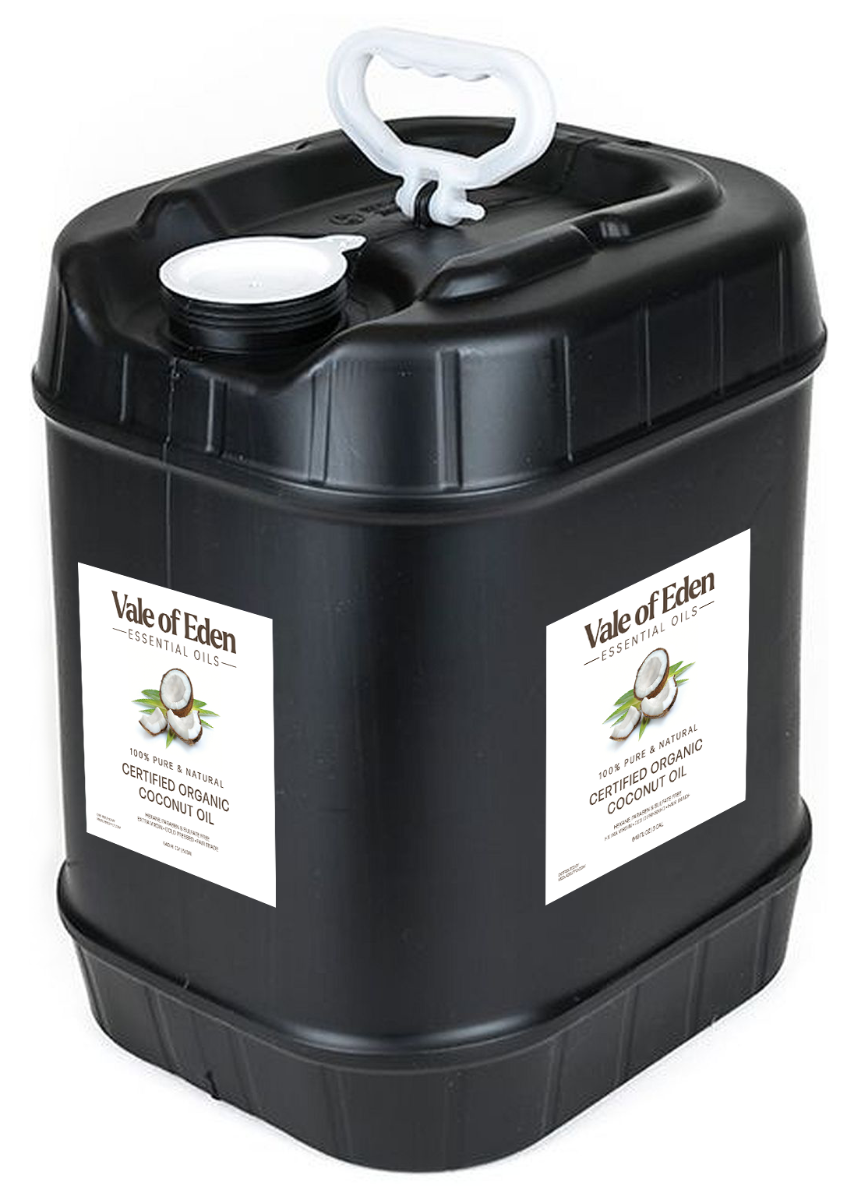 Coconut Oil, 100% Certified Organic, Extra Virgin, Cold Pressed, 5 Gallons