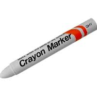 Industrial Permanent Crayon Marker-White