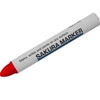 Industrial Permanent Crayon Marker-Red