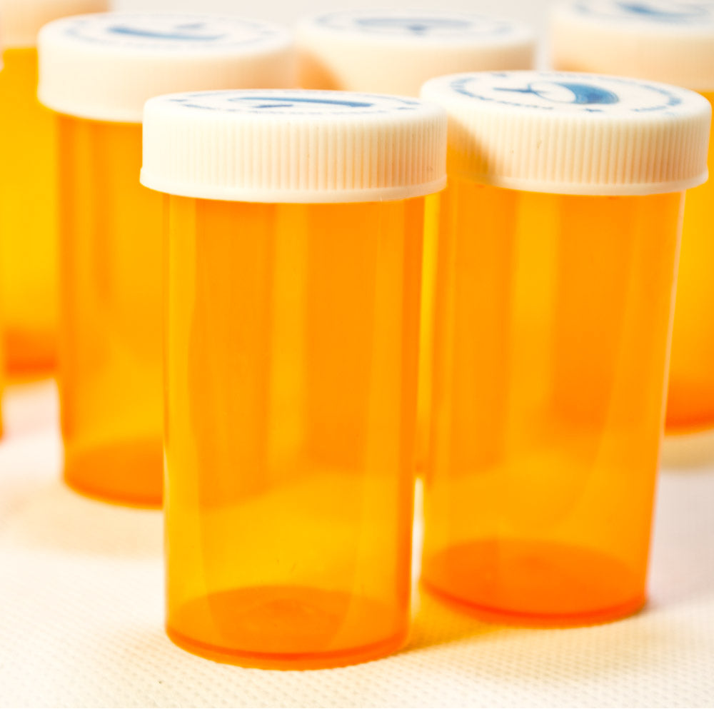 Colored Capsule Bottles Amber Color - 13 Dram Size - (Qty. 12)